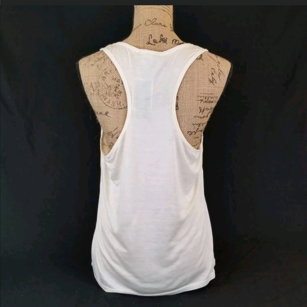 Tank top Racer Back Elephant Floral Print BC09 - Picture 3 of 3